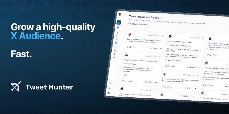 Tweet Hunter | Get More X Followers | Tweets, Threads, Scheduler, Analytics