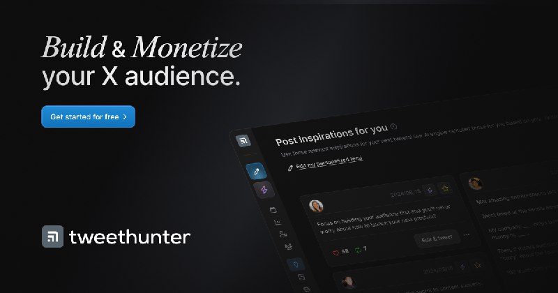 Tweet Hunter | Get More X Followers | Tweets, Threads, Scheduler, Analytics